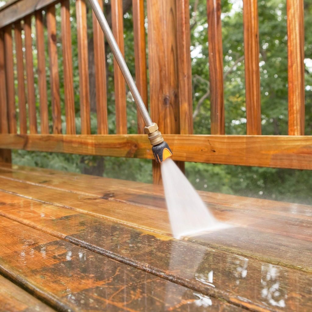 Wooden Deck Power Washing